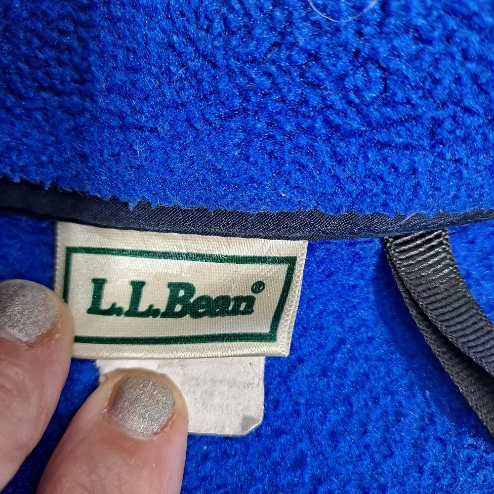 L.L. Bean Blue Fleece Zip- Up Jacket